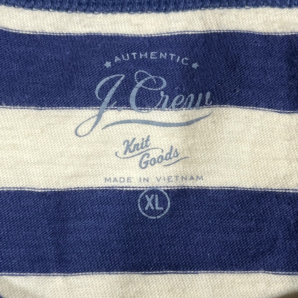 J. Crew Fisherman Nautical Striped Long Sleeve Tee Shirt Womens XL - Picture 8 of 9